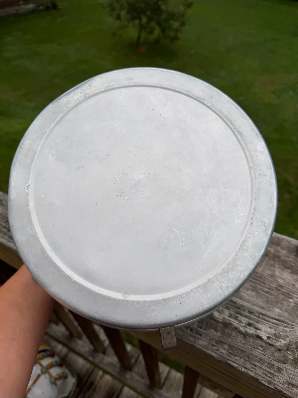 Vintage Regal Aluminum Cake & Pie Carrier: 2-Tier Locking Rustic Patina 1950’s